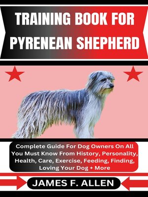 cover image of TRAINING BOOK FOR PYRENEAN SHEPHERD